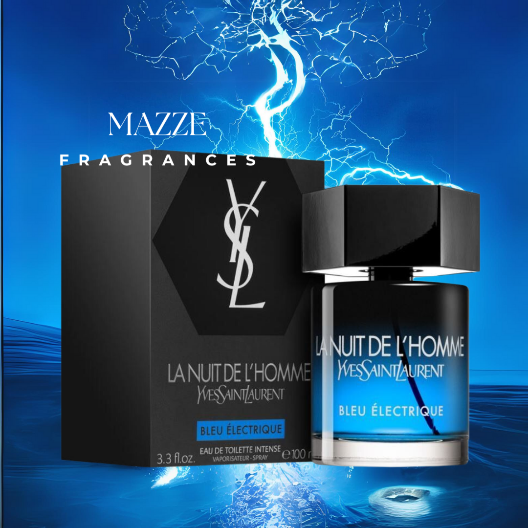 La Nuit De L'Homme BLEU ELECTRIQUE by Yves Saint Laurent 100 ml 3.3 oz Eau De Toilette Intense DISCONTINUED #
