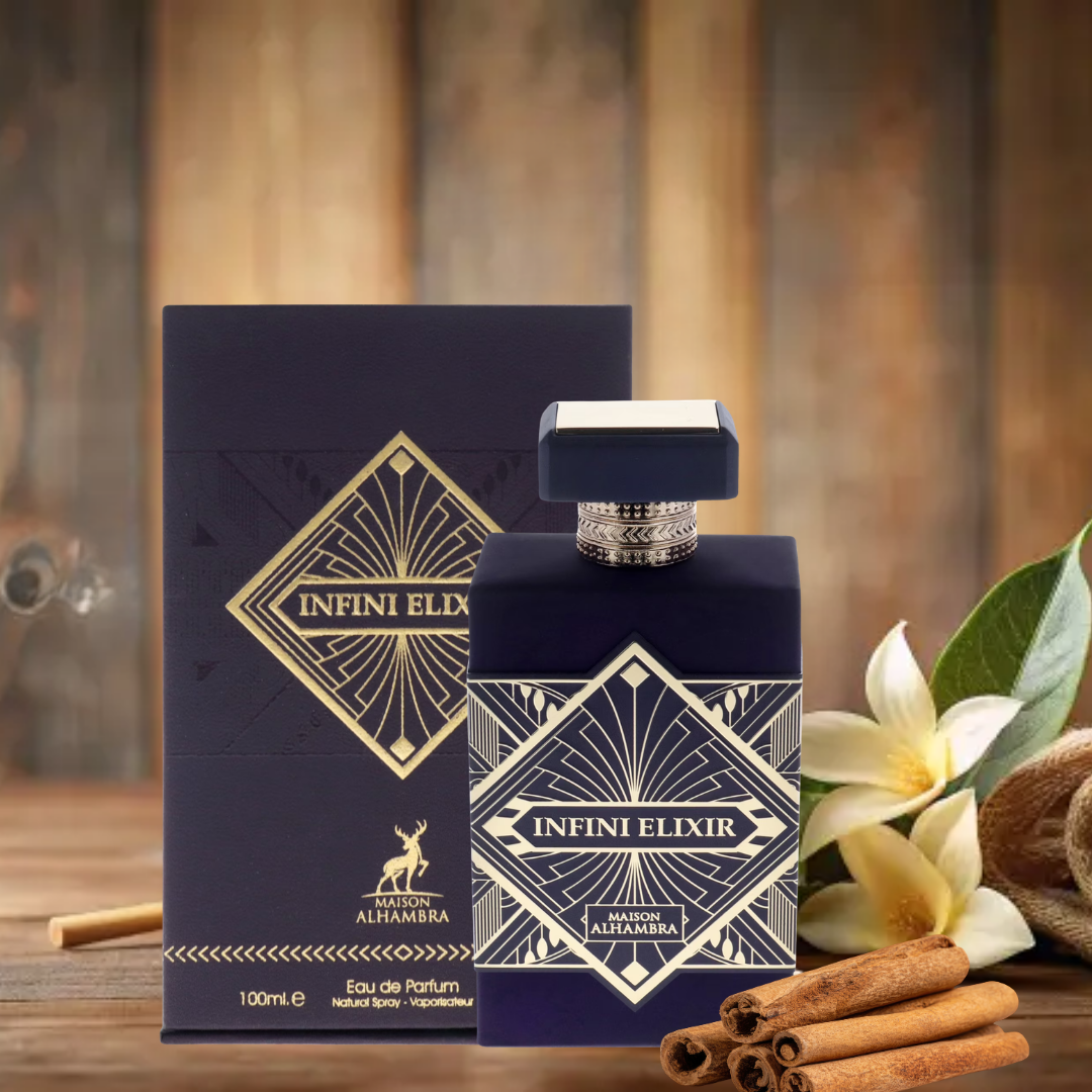 Infini Elixir Eau De Parfum By Maison Alhambra 100 ml 3.4 oz (Inspired By Side Effect Initio Parfums Prives)