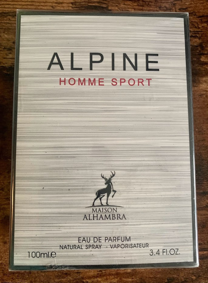 Alpine Homme Sport By Maison Alhambra 3.4 oz 100 ml Eau De Parfum (Inspired by Allure Homme Sport Chanel)