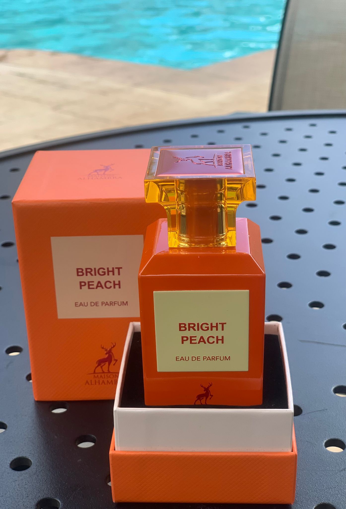 Bright Peach Eau De Parfum By Maison Alhambra 80 ml 2.7 oz (Inspired By Bitter Peach By Tom Ford)