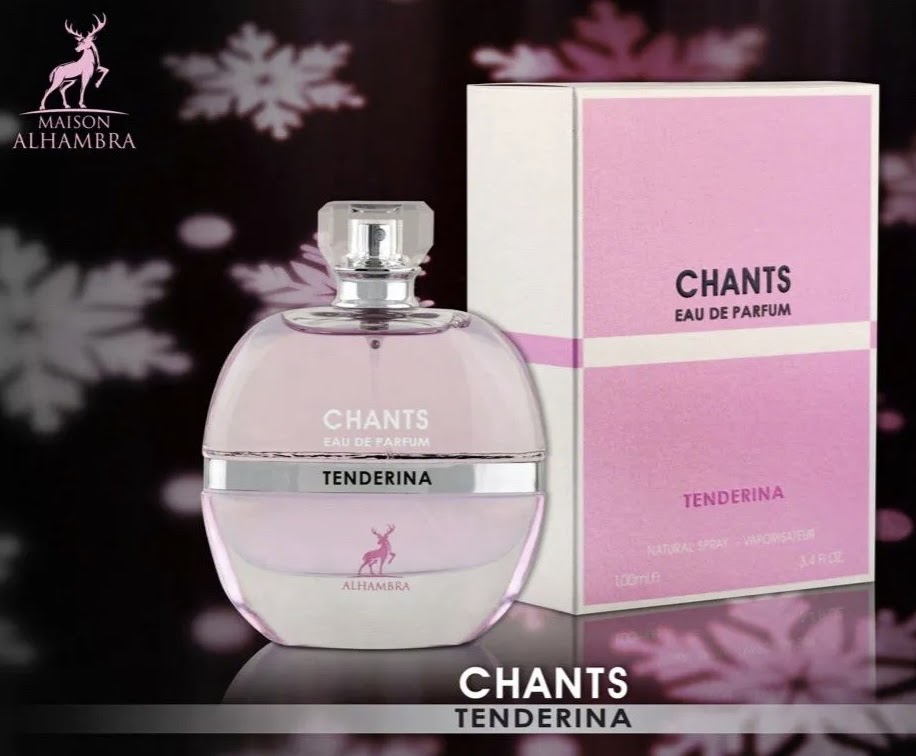 Chants Tenderina by Maison Alhambra Lattafa 100 ml 3.4 oz Eau De Parfum (Inspired by Chance Eau Tendre Eau de Parfum Chanel)