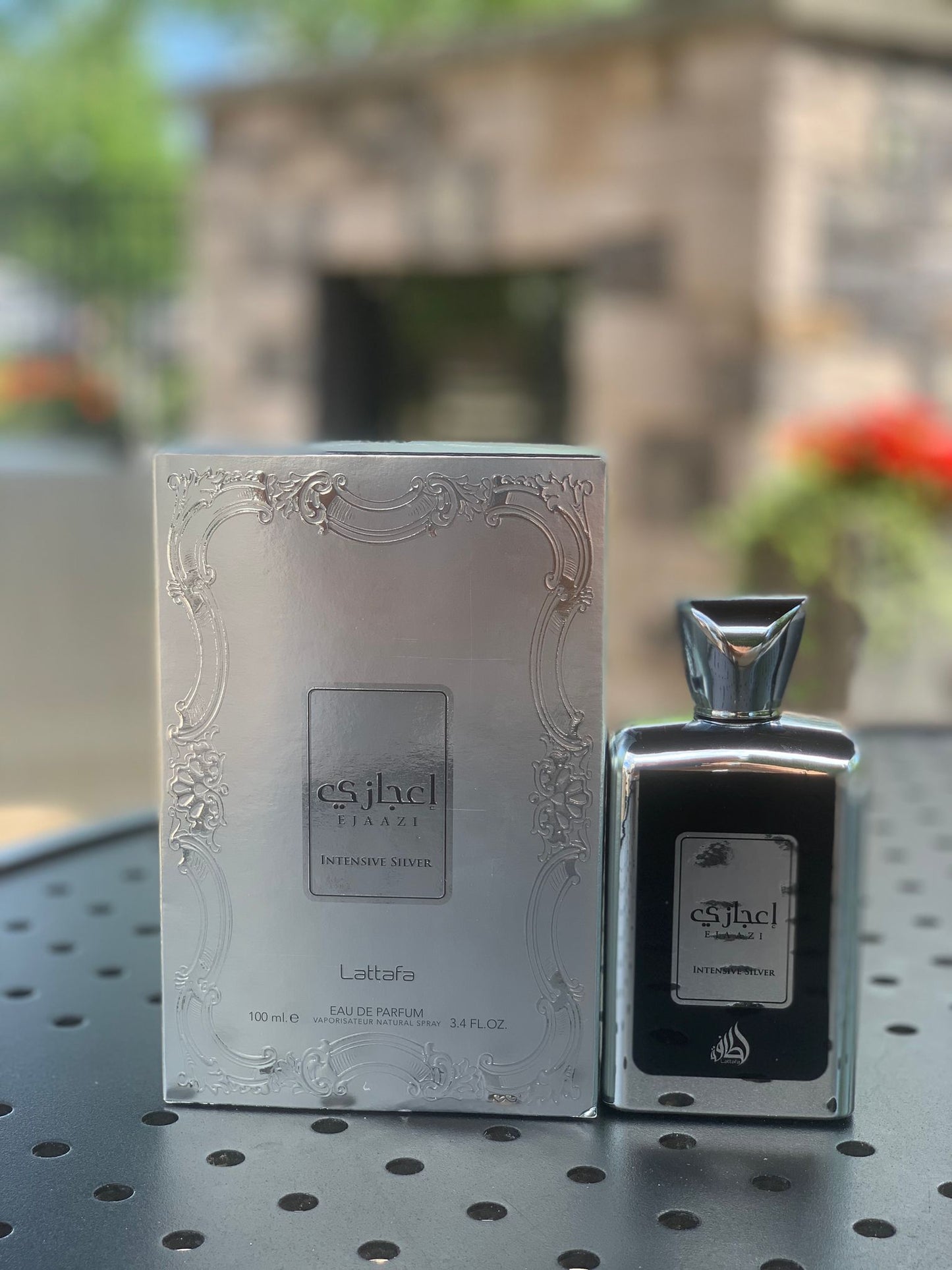 Ejaazi Intensive Silver Eau De Parfum By Lattafa 100 ml 3.4 oz (Inspired by Yves Saint Laurent La Nuit De L'Homme Bleu Electrique)