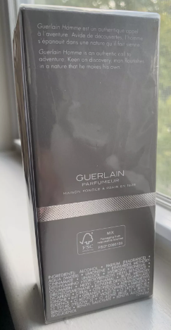 Guerlain Homme Eau De Parfum 100 ml 3.3 oz Batch Code 8D01 / 2018 # OPEN BOX #