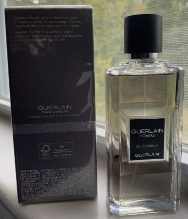 Guerlain Homme Eau De Parfum 100 ml 3.3 oz Batch Code 8D01 / 2018 # OPEN BOX #