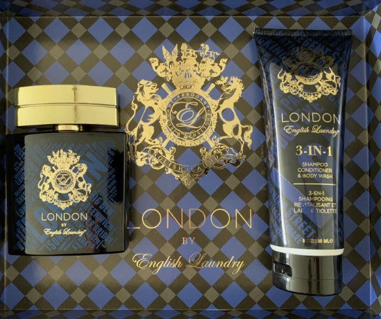 London By English Laundry Eau de Parfum Spray 100 ml 3.4 oz + Shampoo/body 8 oz