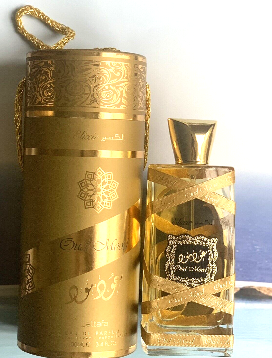 Oud Mood Elixir Eau De Parfum By Lattafa 100 ml 3.4 oz