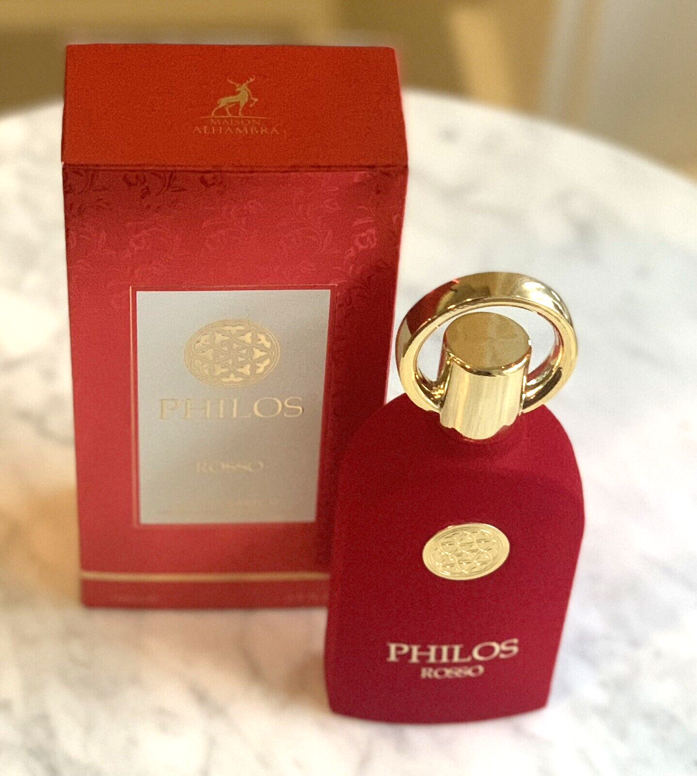 Philos Rosso Eau De Parfum By Maison Alhambra 100 ml 3.4 oz (Inspired by Baccarat Rouge 540)