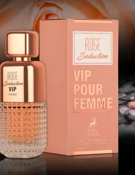 Rose Seduction VIP Pour Femme By Maison Alhambra 100 ml 3.4 oz Eau De Parfum