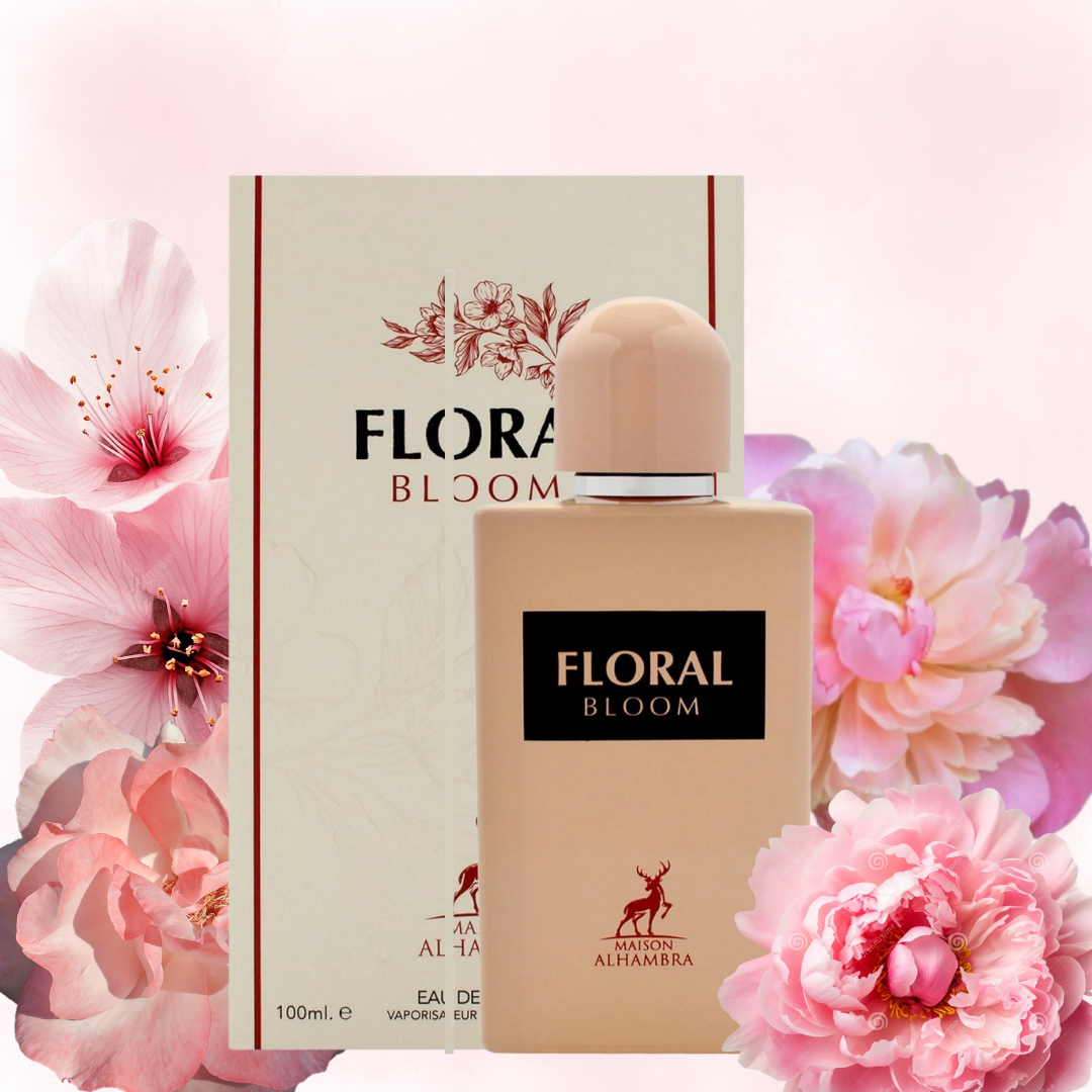 Floral Bloom Eau De Parfum by Maison Alhambra 100 ml 3.4 oz (Inspired By Gucci Bloom)