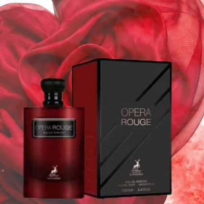 Opera Rouge Eau De Parfum By Maison Alhambra 100 ml 3.4 oz ( Inspired By Black Opium Over Red YSL)