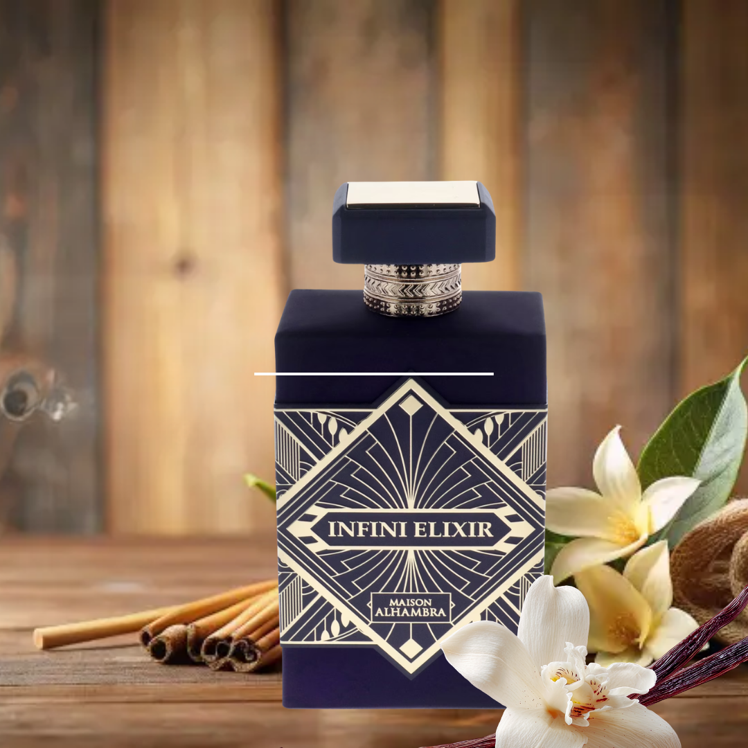 Infini Elixir Eau De Parfum By Maison Alhambra 100 ml 3.4 oz (Inspired By Side Effect Initio Parfums Prives)