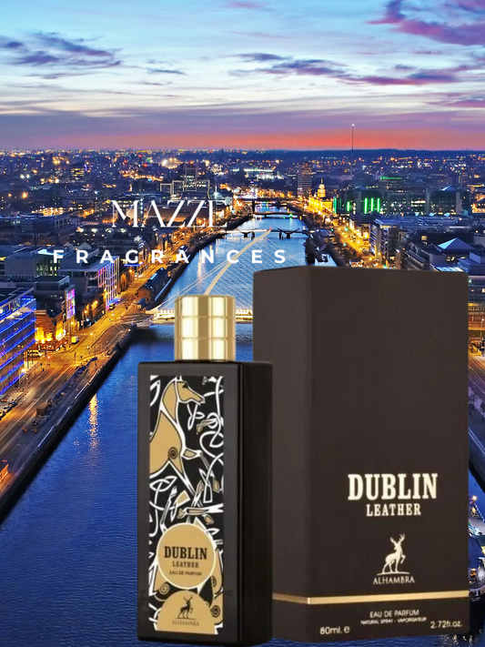 Dublin Leather by Maison Alhambra 2.7 oz 80 ml Eau  De Parfum (Inspired by Memo Irish Leather)