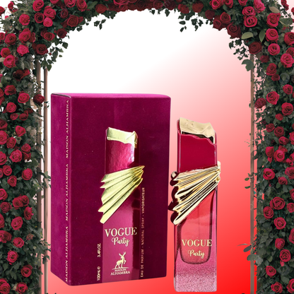 Vogue Party Eau De Parfum by Maison Alhambra 100 ml 3.4 oz (Inspired by Very Good Girl Carolina Herrera)