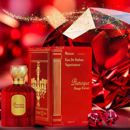 Baroque Rouge Extrait By Maison Alhambra 100 ml 3.4 oz Eau De Parfum (Baccarat Rouge 540)