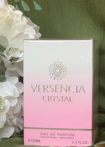 Versencia Crystal by Maison Alhambra Eau De Parfum 100 ml 3.4 oz (Inspired by Bright Crystal by Versace)