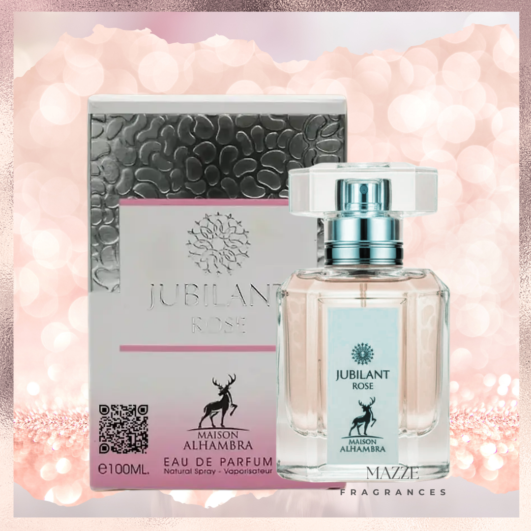 JUBILANT ROSE "Versencia Crystal" by Maison Alhambra Eau De Parfum 100 ml 3.4 oz (Inspired by Bright Crystal by Versace)