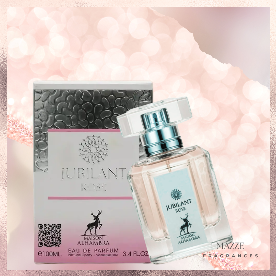 JUBILANT ROSE "Versencia Crystal" by Maison Alhambra Eau De Parfum 100 ml 3.4 oz (Inspired by Bright Crystal by Versace)