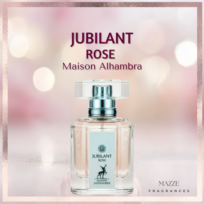 JUBILANT ROSE "Versencia Crystal" by Maison Alhambra Eau De Parfum 100 ml 3.4 oz (Inspired by Bright Crystal by Versace)