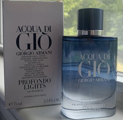 Giorgio Armani Acqua Di Gio Profondo Lights Eau De Parfum 2.5 oz 75 ml (TESTER)