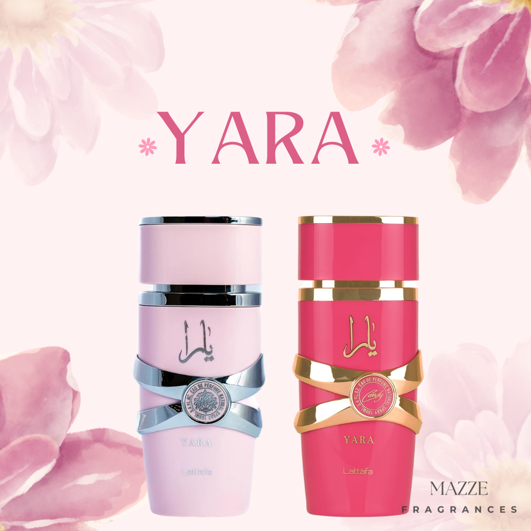 Yara 5th Anniversary Edition 2-Piece Gift Set YARA Eau De Parfum 100 ml 3.4 oz + YARA CANDY Eau De Parfum 100 ml 3.4 oz