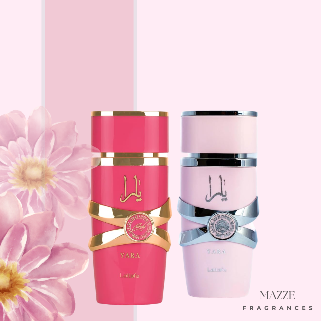 Yara 5th Anniversary Edition 2-Piece Gift Set YARA Eau De Parfum 100 ml 3.4 oz + YARA CANDY Eau De Parfum 100 ml 3.4 oz
