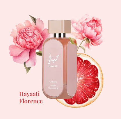 HAYAATI FLORENCE By LATTAFA 100 ml 3.4 oz EAU DE PARFUM (Inspired by Very Good Girl Carolina Herrera)