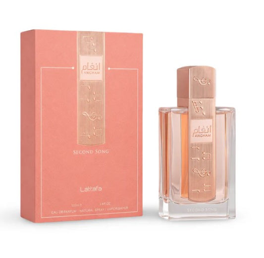 Angham Second Song By Lattafa Eau De Parfum 100 ml 3.4 oz (Inspired By Dolce & Gabbana’s My Devotion)