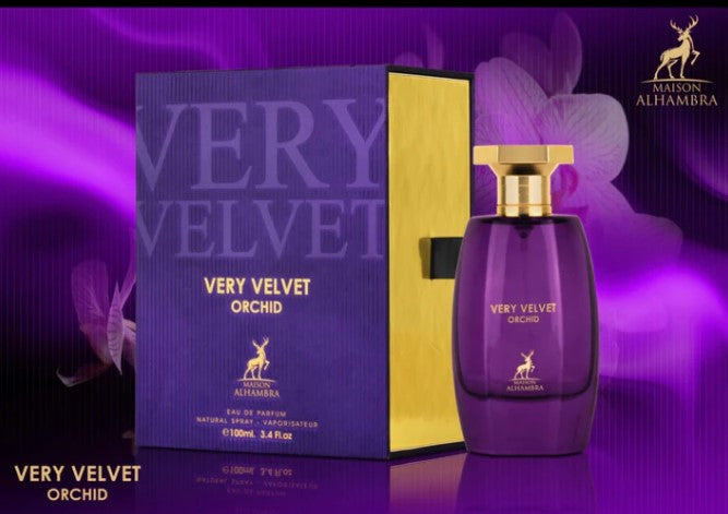 Very Velvet Orchid By Maison Alhambra Eau De Parfum 100 ml 3.4 oz ( Inspired By Tom Ford Velvet Orchid)